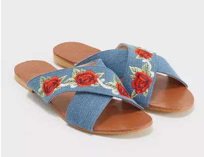 Ella Sariah Rose Embroidered Sandal Ella Sariah Rose Embroidered Sandal